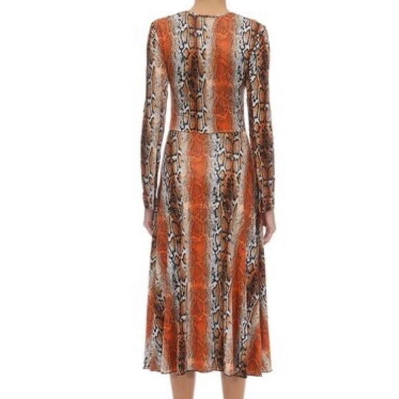 NWT Rotate by Birger Christensen Shiny animal print Python long dress XS - Picture 4 of 11